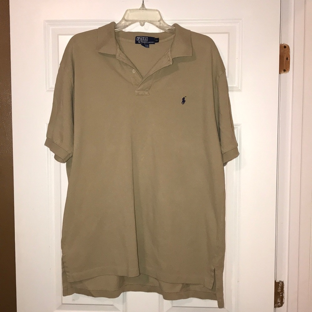 Tan polo shirt. Great condition!!